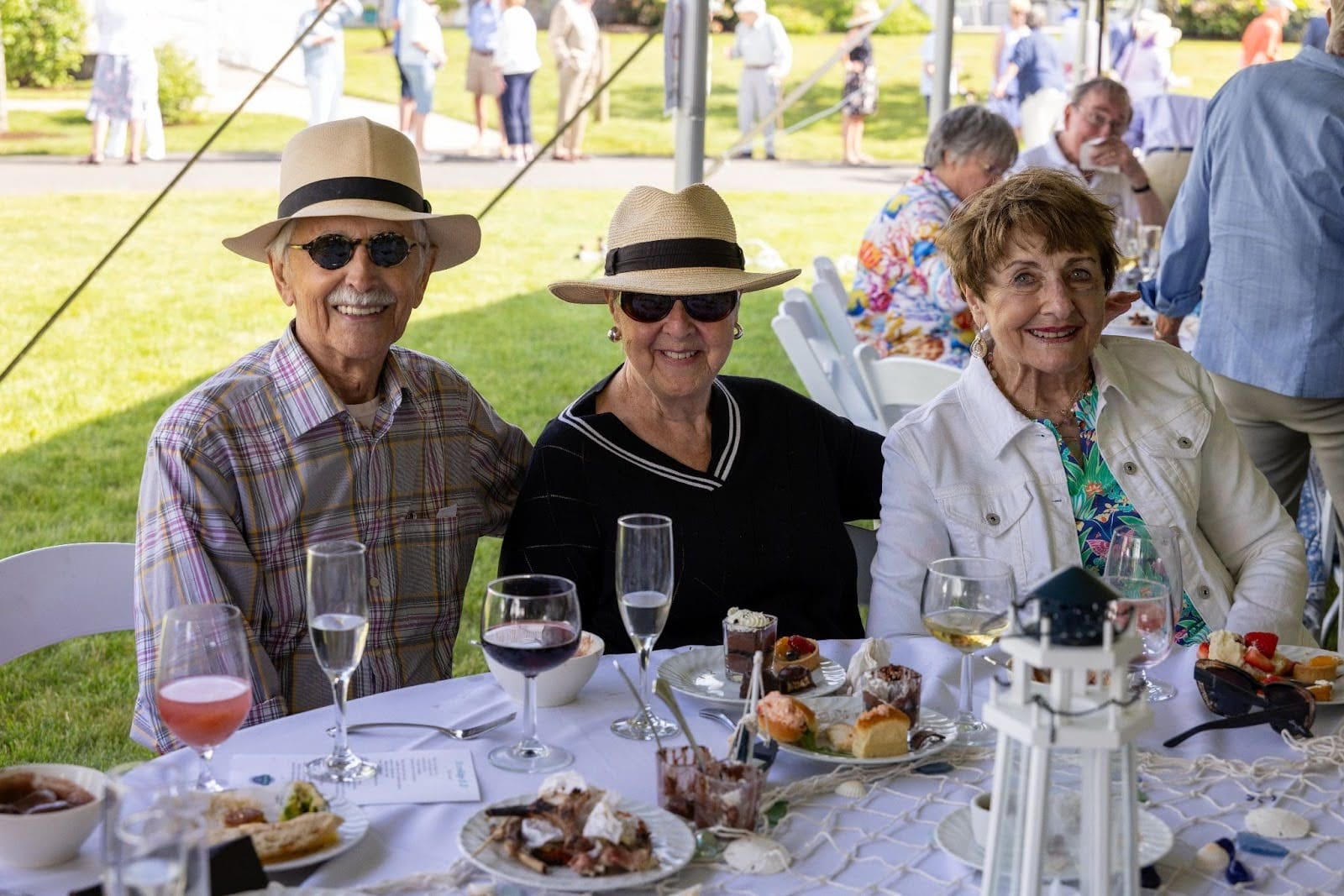 Seniors enjoying outside event Seniors enjoying outside event