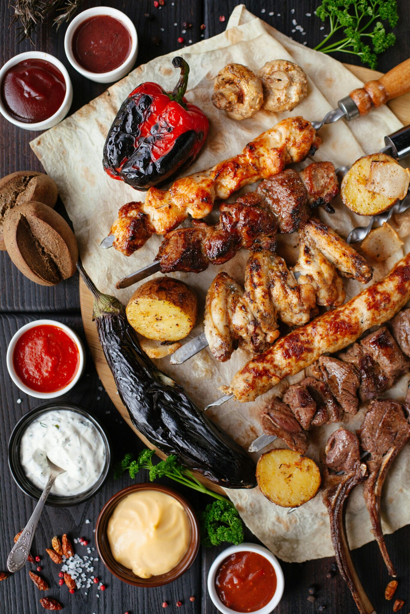 A plate of BBQ food to enjoy in Mystic.